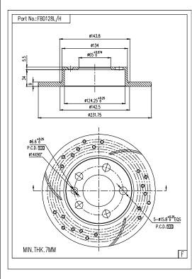 FI.BA FBD128L/H - Discofreno autozon.pro