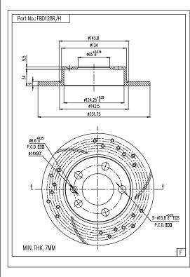 FI.BA FBD128R/H - Discofreno autozon.pro