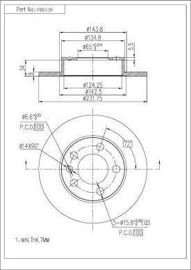 FI.BA FBD128 - Discofreno autozon.pro