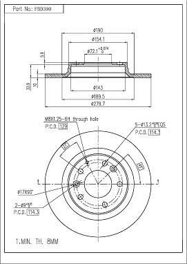 FI.BA FBD390 - Discofreno autozon.pro