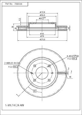 FI.BA FBD346 - Discofreno autozon.pro