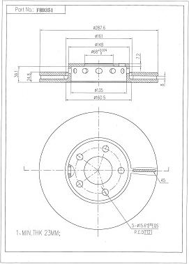 FI.BA FBD351 - Discofreno autozon.pro