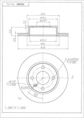 FI.BA FBD352 - Discofreno autozon.pro