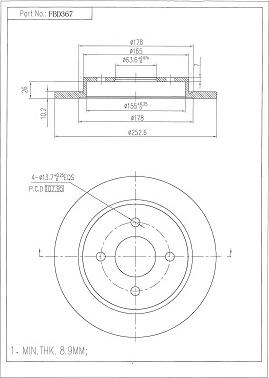 FI.BA FBD367 - Discofreno autozon.pro