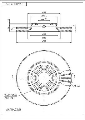 FI.BA FBD309 - Discofreno autozon.pro