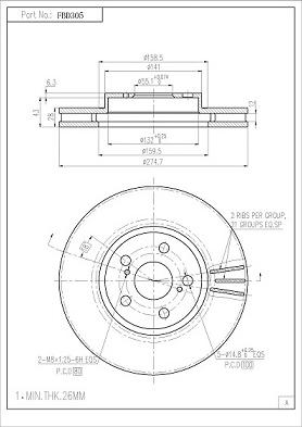 FI.BA FBD305 - Discofreno autozon.pro