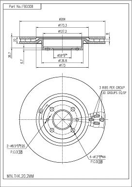 FI.BA FBD308 - Discofreno autozon.pro