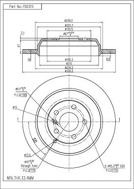 FI.BA FBD315 - Discofreno autozon.pro