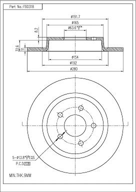 FI.BA FBD318 - Discofreno autozon.pro