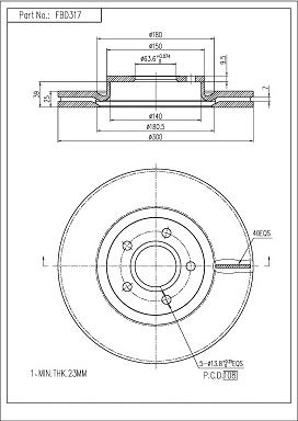 FI.BA FBD317 - Discofreno autozon.pro