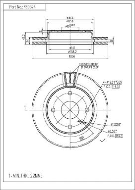 FI.BA FBD324 - Discofreno autozon.pro