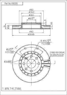 FI.BA FBD325 - Discofreno autozon.pro