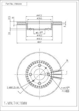 FI.BA FBD244 - Discofreno autozon.pro