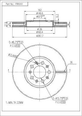 FI.BA FBD243 - Discofreno autozon.pro