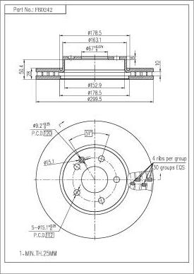 FI.BA FBD242 - Discofreno autozon.pro