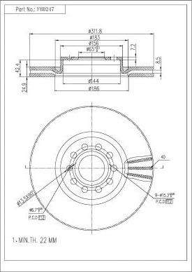 FI.BA FBD247 - Discofreno autozon.pro