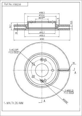 FI.BA FBD250 - Discofreno autozon.pro