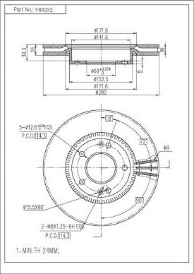 FI.BA FBD252 - Discofreno autozon.pro