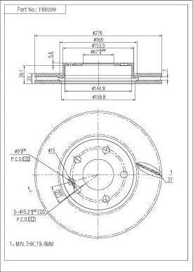 FI.BA FBD209 - Discofreno autozon.pro