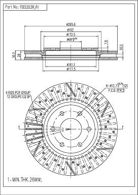 FI.BA FBD203R/H - Discofreno autozon.pro