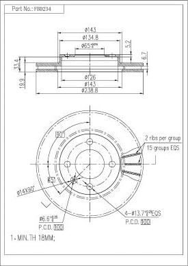 FI.BA FBD234 - Discofreno autozon.pro