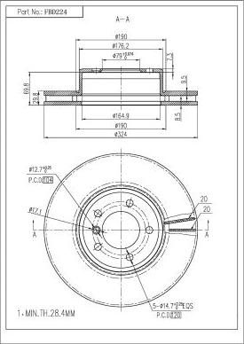 FI.BA FBD224 - Discofreno autozon.pro