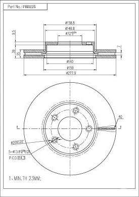 FI.BA FBD225 - Discofreno autozon.pro