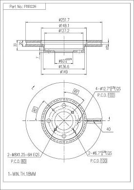 FI.BA FBD226 - Discofreno autozon.pro