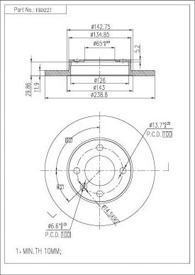 FI.BA FBD227 - Discofreno autozon.pro