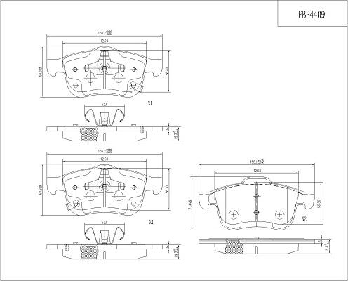 FI.BA FBP4409 - Kit pastiglie freno, Freno a disco autozon.pro