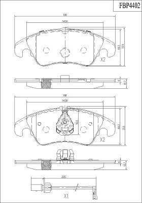 FI.BA FBP4402 - Kit pastiglie freno, Freno a disco autozon.pro