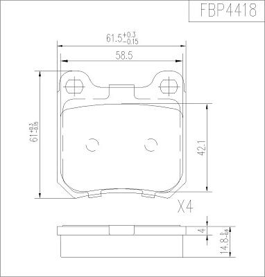 FI.BA FBP4418 - Kit pastiglie freno, Freno a disco autozon.pro