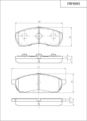 FI.BA FBP4093 - Kit pastiglie freno, Freno a disco autozon.pro