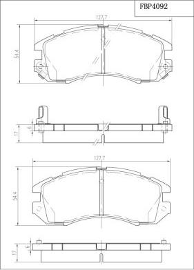 FI.BA FBP4092 - Kit pastiglie freno, Freno a disco autozon.pro