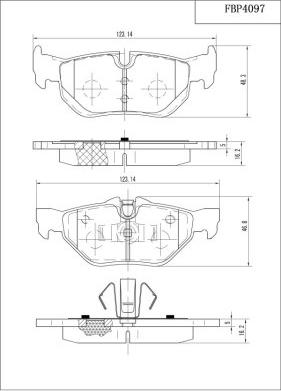 FI.BA FBP4097 - Kit pastiglie freno, Freno a disco autozon.pro