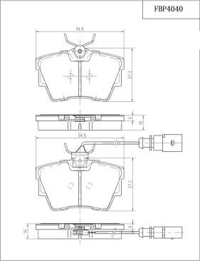 FI.BA FBP4040 - Kit pastiglie freno, Freno a disco autozon.pro