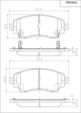 FI.BA FBP4041 - Kit pastiglie freno, Freno a disco autozon.pro