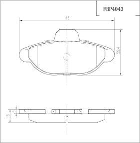 FI.BA FBP4043 - Kit pastiglie freno, Freno a disco autozon.pro