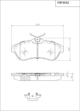 FI.BA FBP4042 - Kit pastiglie freno, Freno a disco autozon.pro