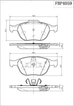 FI.BA FBP4059 - Kit pastiglie freno, Freno a disco autozon.pro