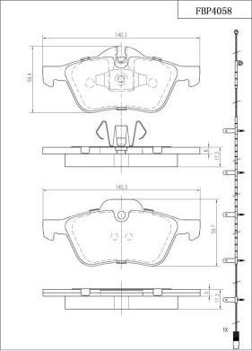 FI.BA FBP4058 - Kit pastiglie freno, Freno a disco autozon.pro