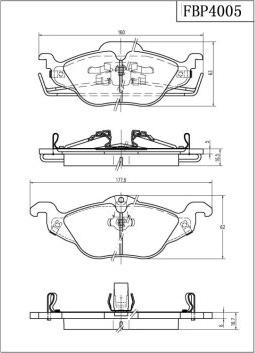 FI.BA FBP4005 - Kit pastiglie freno, Freno a disco autozon.pro