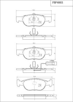 FI.BA FBP4003 - Kit pastiglie freno, Freno a disco autozon.pro