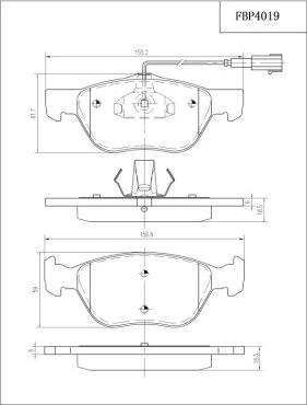 FI.BA FBP4019 - Kit pastiglie freno, Freno a disco autozon.pro