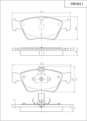 FI.BA FBP4011 - Kit pastiglie freno, Freno a disco autozon.pro