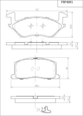 FI.BA FBP4081 - Kit pastiglie freno, Freno a disco autozon.pro