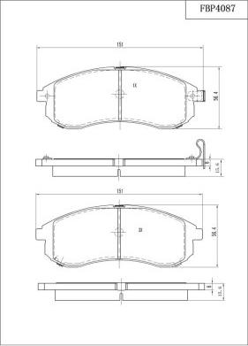 FI.BA FBP4087 - Kit pastiglie freno, Freno a disco autozon.pro