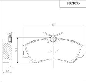 FI.BA FBP4035 - Kit pastiglie freno, Freno a disco autozon.pro