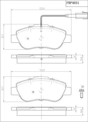 FI.BA FBP4031 - Kit pastiglie freno, Freno a disco autozon.pro