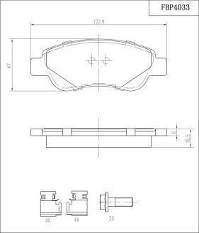 FI.BA FBP4033 - Kit pastiglie freno, Freno a disco autozon.pro